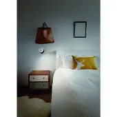 FABAS LUCE LED-vegglampe Ara med lesespot, hvit og svart