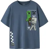 Name it T-skjorte - NkmJun - Minecraft - Vintage Indigo - - 9-10 år (134-140) - T-skjorte