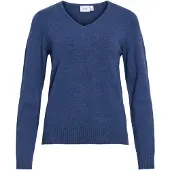 Vila Ril Knit V-hals Genser
