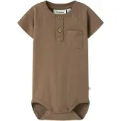 Lil´ Atelier Lil' Atelier Body k/e - NbmDolan - Coca-Cola Mocha - - 68 - Kortermet body