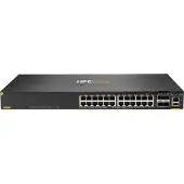 HP HPE Aruba 6300F - Switch - L3 - Styrt - 24 x 10/100/1000 (PoE+) + 4 x 50 Gigabit Ethernet SFP56 - front til bakside-luftflyt - rackmonterbar - PoE+ - TAA-samsvar