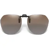 INF Polariserte Clip-on Solbriller med Etui Brown