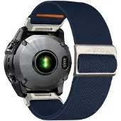 INF Elastisk klokkerem i nylon til Garmin Descent MK3i Blue 22mm