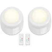 INF LED spotlight med fjernkontroll 2-pakning