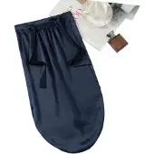 INF Justerbar lang silkesøvnhette NavyBlue