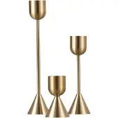 Semoic 3 stk/sett kinesisk stil metall lysestaker enkle