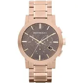 Burberry BU9353 taupe kronografskive rosegullbelagt herreklokke
