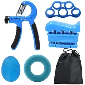 INF Håndgreps- og fingertrener, 5 deler Blue