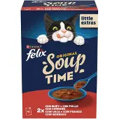 Purina Felix Beef Soup Våtfôr For Katt 6x48g