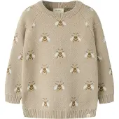 Lil´ Atelier Lil' Atelier Genser - Noos - Strikk - NmmLamoe - Oxford Tan/Bee - - 2 år (92) - Genser