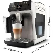 Philips Series 4400 EP4443 - Automatisk kaffemaskin med cappuccinatore - 15 bar - sølv/hvit