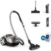 Philips XD8152 - Støvsuger - kanister - pose - shell gray