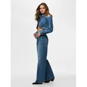 Pieces Pcrodeo Hw Western Jeans Med Vid Passform