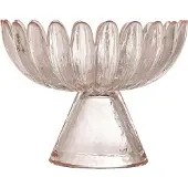 Bloomingville Nalu Pedestal Rose Glass Skål