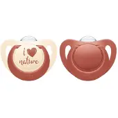 Nuk Smokker - For Nature - 2-pack - Rød - - 0-6 md - Smokk