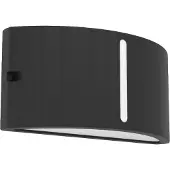 Eglo utendørs vegglampe POGGIARELLO, svart, spalte 22 cm, IP54