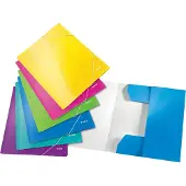 Leitz Wow A4 Mappe Med 3 Klaffer Assortert 6 Enheter