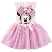 Disney Mimmi Mus Rosa barneskjørt og hårbåndsett
