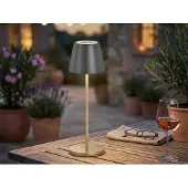 FH Lighting LED-bordlampe batteri Cosenza 2.0 34cm svart/gull