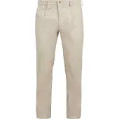 Suitable Chino Pico Pleat Bomull Lin Pepita Beige Størrelse