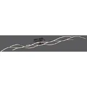 JUST LIGHT LED-taklampe Wave 3 000 K 137,5x16cm svart