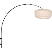 Steinhauer Vegglampe Sparkled Light 4409ZW, svart/nylon krem, E27