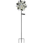 Globo LED-solcellelampe 36578S, jordspyd, sølv/svart, metall