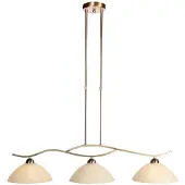 Steinhauer Hengelampe Anthea, 3 lyskilder, bronse, metall, glass, E27