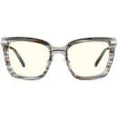 Gunnar Optiks KAI-03309, Dame, Square, Klassisk, Blå, Brun, Nylon polymer, 1 år