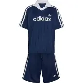 Adidas Originals Loose Polo Pinstripe Short Tee Sett