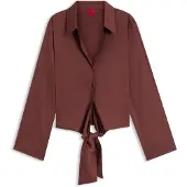 HUGO Errika 10260682 Red Langermet Bluse