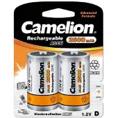 Camelion Ni-MH HR20 D oppladbare batterier 2500mAh 1,2V 2-pk