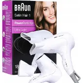 Braun Satin Hair 1 Power Perfection Hair Dryer with Styling Nozzle HD180 White