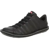 Camper for man. 18751-048 Black Beetle leather shoes (43), Flat, None, Casual