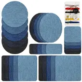 INF Strykelapper for dongeri 30 stk DenimBlue