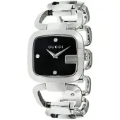 Gucci YA125406 G-diamanter svart damesklokke