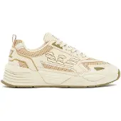 EA7 unisex. 7X000306_AF23595 Ace Runner Special beige sneakers (44), Flat, Laces, Casual, Sport