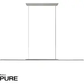 Paul Neuhaus LED-hengelampe Surface, grå, 160 cm, aluminium, 3 000 K
