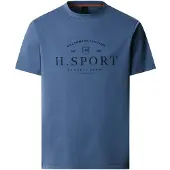 Hackett London for man. HM5000123 Blue Hs Script T-shirt (M), Casual, Cotton, Short sleeve