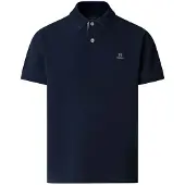 Hackett for man. HM5600184 Polo H Tape navy blue (M), Casual, Cotton, Short sleeve