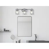 Kichler Vegglampe til bad Ashland Bay, 3 lyskilder, krom