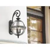 Kichler Halleron utendørs vegglampe, Ø 25,4 cm, londonderry