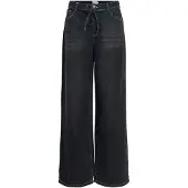 Object Knyting I Midjen Jeans Med Vide Ben