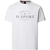 Hackett London for man. HM5000123 White Hs Script T-shirt (L), Casual, Cotton, Short sleeve
