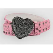 Vitriol Agatha Studded Belte rosa