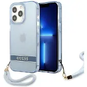 GUESS GUHCP13LHTSGSB iPhone 13 Pro / 13 6,1" blå / blå hardcase Gjennomsiktig Stap