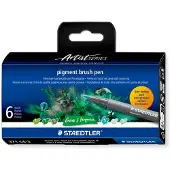 Staedtler Pigment brush 371 "Greens & Turquoises" 6 pcs. Cardboard box