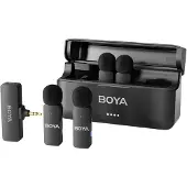Boya BY-V4, Mikrofon med klemme, 20 - 20000 Hz, 16 bit, 48 kHz, 80 dB, Trådløs