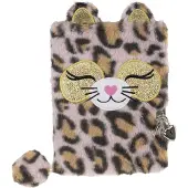 Tinka Pink Leopard W/lock Dagbok