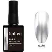 Nailura Chrome Base Gel 10 ml - Silver